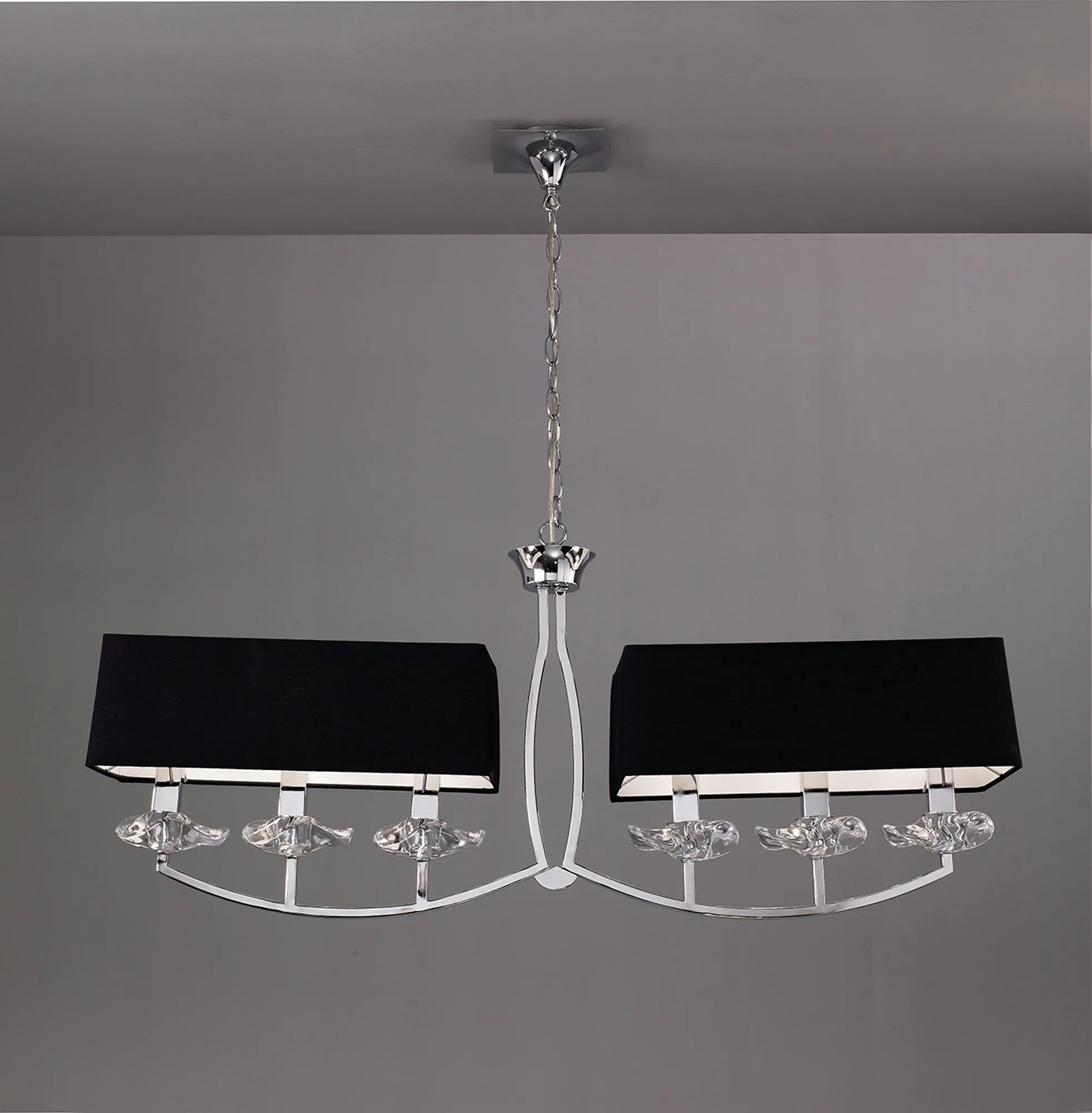 Akira Polished Chrome-Black Ceiling Lights Mantra Linear Fittings Akira Polished Chrome-Black Ceiling Lights Mantra Linear Fittings